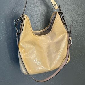 Patent Leather Coach Shoulder Bag